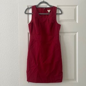 Short red J. Crew business dress